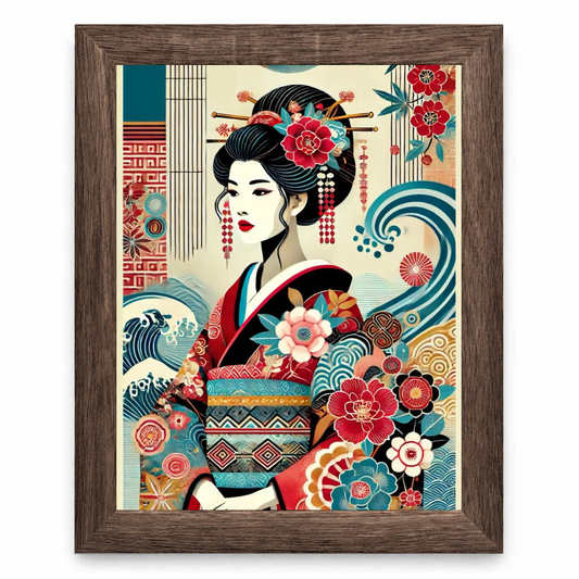 Japanese Geisha Art Poster