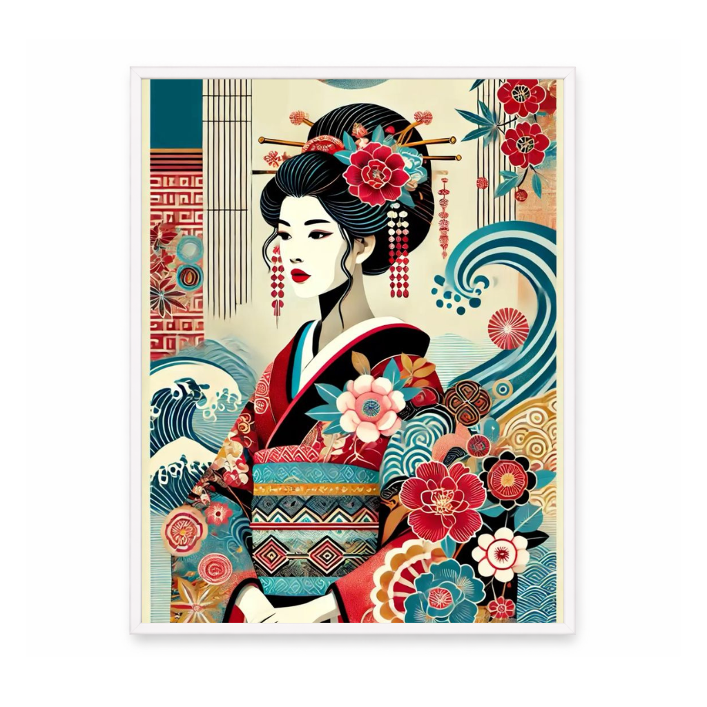 Japanese Geisha Art Poster