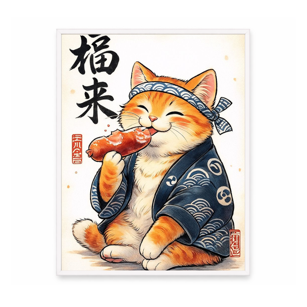 Lucky Samurai Cat