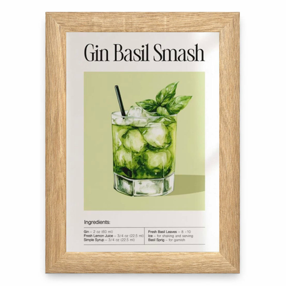 Gin Basil Smash Cocktail