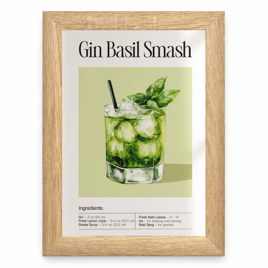 Gin Basil Smash Cocktail