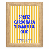 Spritz Carbonara Tiramisu Olio