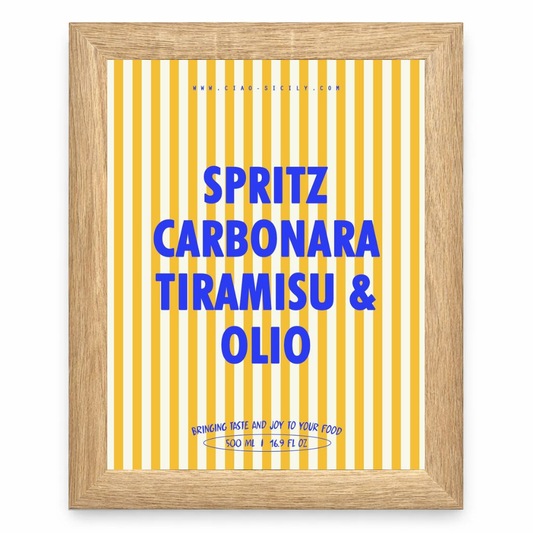 Spritz Carbonara Tiramisu Olio