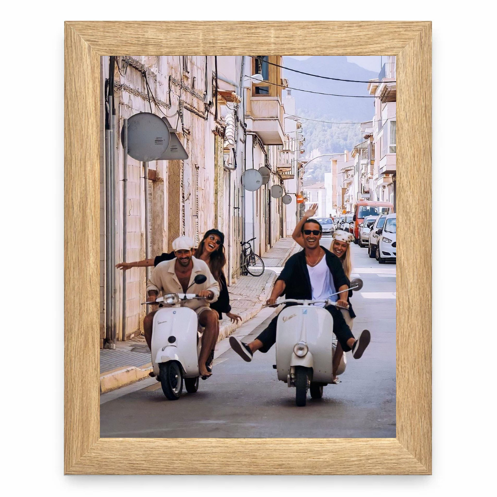 Italian Vespa Street Poster