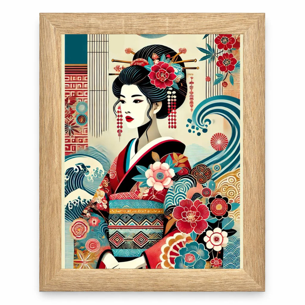Japanese Geisha Art Poster