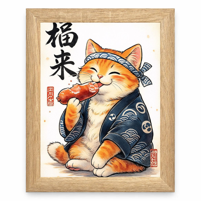 Lucky Samurai Cat