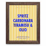 Spritz Carbonara Tiramisu Olio