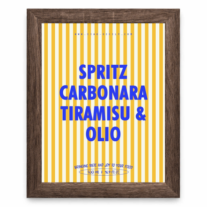 Spritz Carbonara Tiramisu Olio