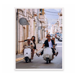 Italian Vespa Street Poster
