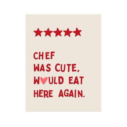 Chef Was Cute