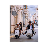 Italian Vespa Street Poster