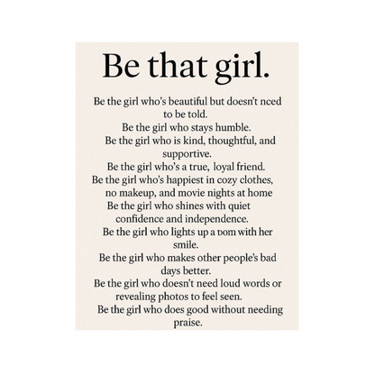 Be That Girl